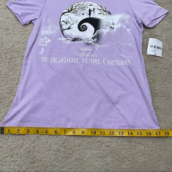 Disney Nightmare Before Christmas Jack and Sally Light Purple T-Shirt NWT - Picture 10 of 15